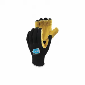 SUPERIOR GLOVE S13KBGLP/M Leather Gloves, Size M, Leather Palm Knit Glove, Goatskin, Premium, Knit Cuff, 1 Pair | CU4WUN 32HT08