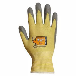 SUPERIOR GLOVE S13KFGPU-5 Dexterity Pu Palm Dipped Astm Cut 4, Pr | CV4QGH 19NE04