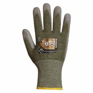 SUPERIOR GLOVE STAGCXPU-10 Knit Gloves, Size XL, ANSI Cut Level A9, Palm, Dipped, Polyurethane, Smooth, 1 Pair | CU4WRK 55NC47