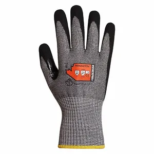 SUPERIOR GLOVE PSTACXPNRT-5 Knit Gloves, 2XS, ANSI Cut Level A7, Palm, Nitrile, Textured, Grey, 1 Pair | CU4WMD 329TL2