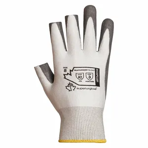 SUPERIOR GLOVE SSXPU3OF-7 Coated Glove, Open Finger, Size 7, PR | CU4WDA 347HZ1