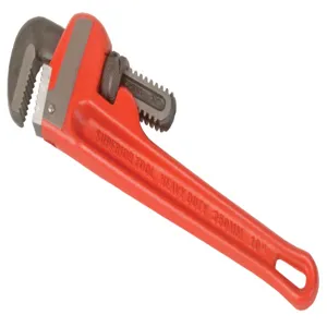 SUPERIOR TOOL 02810 Handled Pipe Wrench, Cast Iron, 10 Inch Size | CH3QXW