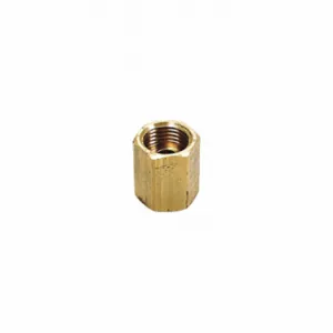 SUR R BR4100 Union, Inverted Flare, 1/4 Inch Tube Size, 7/16 Inch -24 Thread Size, Brass, 4 PK | CU4XRA 52HH10