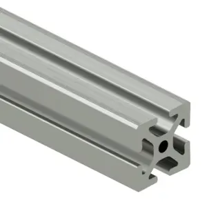 SURE FRAME 1515C Standard T-Slotted Rail, Silver, 6063-T6 Anodized Aluminum Alloy, Cut To Length | CV7WWT