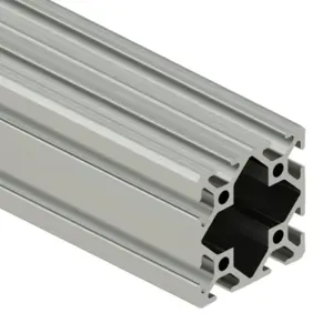 SURE FRAME 2020C Standard T-Slotted Rail, Silver, 6063-T6 Anodized Aluminum Alloy, Cut To Length | CV7WXB