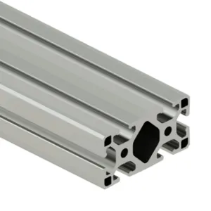 SURE FRAME 40-4080CL Light T-Slotted Rail, Silver, 6063-T6 Anodized Aluminum Alloy, Cut To Length | CV7WXQ