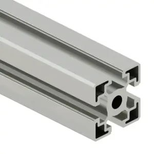 SURE FRAME 45-4545C Standard T-Slotted Rail, Silver, 6063-T6 Anodized Aluminum Alloy, Cut To Length | CV7WXU