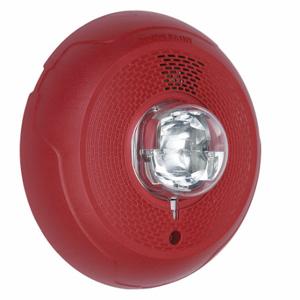 SYSTEM SENSOR CHSCRL Chime Strobe, Unmarked, Red, Ceiling, 2 1/2 Inch Dp, 6 27/32 Inch Length | CU4XZE 54TP69