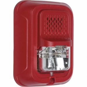 SYSTEM SENSOR CHSRL Chime Strobe, Unmarked, Red, Wall, 1 15/16 Inch Dp, 4 45/64 Inch Length, 12/24VDC | CU4XZF 54TP71
