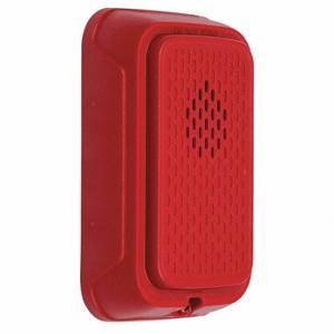 SYSTEM SENSOR HGRL Compact Horn, Marked Fire, Red, Wall, 1 1/4 Inch Dp, 5 9/32 Inch Lg, 12/24VDC | CU4XYT 54TP73