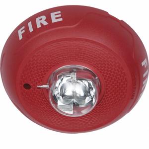 SYSTEM SENSOR SCRL Strobe, Marked Fire, Red, Ceiling, 2 1/2 Inch Size Dp In, 6 27/32 Inch Length In | CU4XZL 54TP83