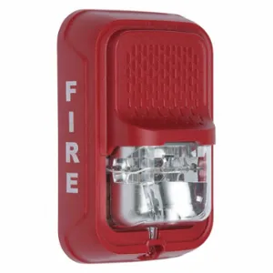 SYSTEM SENSOR SGRL Compact Strobe, Marked Fire, Red, Wall, 1 15/16 Inch Dp, 5 1/4 Inch Lg | CU4XZJ 54TP85