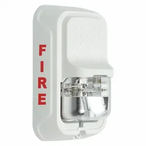 SYSTEM SENSOR SGWL Compact Strobe, Marked Fire, White, Wall, 1 15/16 Inch Dp, 5 1/4 Inch Lg | CU4XZK 54TP86