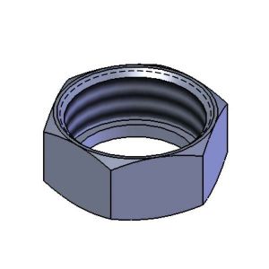 T&S 000721-25 Nut, Faucet Flange Coupling, Chrome Plated | AP6QEM