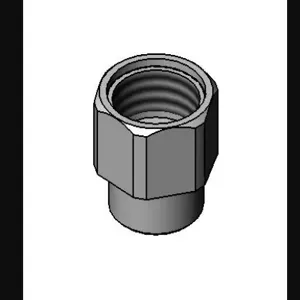 T&S 000732-25 Outlet Nut, 1/4 Inch NPT x 3/4-14 UN Female | AP6QEU