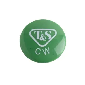 T&S 001191-45NS Snap-In Index Button, Green, Cold Water, Logo | CE4ZHR