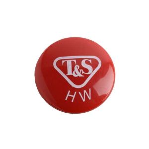 T&S 001194-45NS Snap-In Index Button, Red, HW, Logo | CE4ZHU