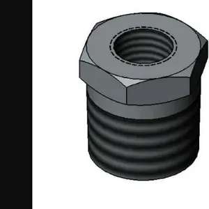 T&S 001714-40 Hex Bushing, 3/8 Npt-M x 1/8 NPT Female | AP6UZC