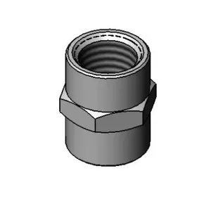 T&S 001769-40 Coupling, 3/8 Inch NPT, Chrome-Plated Brass | AP6VBX