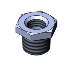 T&S 001904-25 Hex Bushing, 3/8 Inch NPT x 1/4 Inch NPT, Chrome | AP6VHD