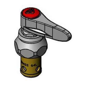 T&S 006480-40NS Eterna Cartridge, For Dome Escutcheon, Right-to-Close, Lever Handle, Hot/Red | CE4ZKJ