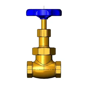 T&S 006647-20B Globe Valve, 1/2 Inch, Blue Handle | AP7DCM