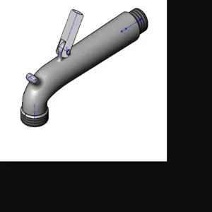 T&S 009545-25 Nozzle Assembly, With Clevis, Rough Chrome | AP7HAQ