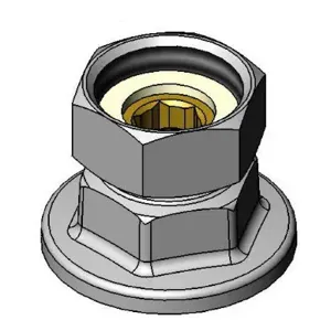 T&S 00QQ Eccentric Flange Assembly, 3/8 Inch NPT, Chrome Finish | AP7JKF