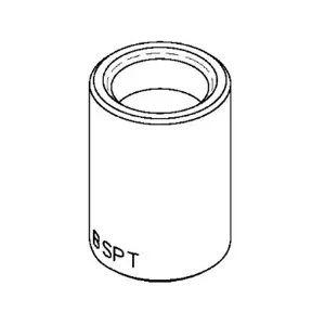 T&S 011196-25 Adapter, 1/2 Inch NPT Female x 1/2 Inch Bspt Female | AP8EMD