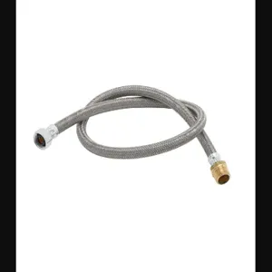 T&S 013121-45 Braided Flex Hose, 1/2 Inch NPSM Female x 1/2 Inch NPT Male, 36 Inch Long | AP8FWY