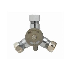 T&S 013130-45 Mechanical Mixing Valve, For Electronic Faucets, 3/8 Inch Compression Fittings | AP8FXF