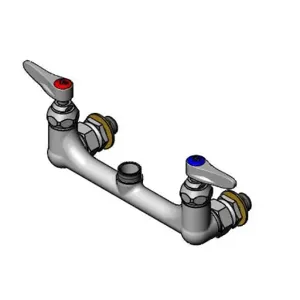 T&S 014217-40 Mixing Faucet, 8 Inch, Wall Mount, Eterna Cartridges, With Spring-Check | AP8GYF