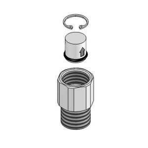 T&S 015073-40 Check Valve Adapter, With Check Valve And Retaining Ring | AP8HPB