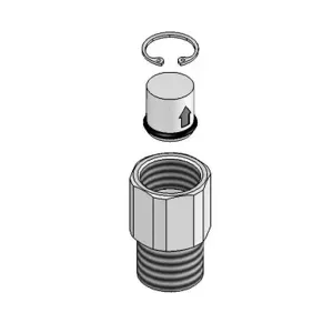 T&S 015073-40 Check Valve Adapter, With Check Valve And Retaining Ring | AP8HPB