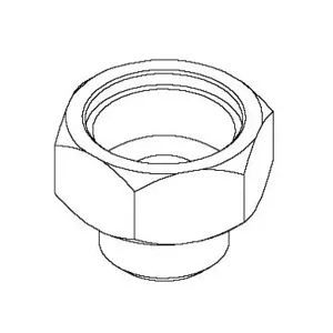 T&S 016194-25 Adapter, 7/8-20 Female Thread x 3/4-14 Male Thread | AP8JQG