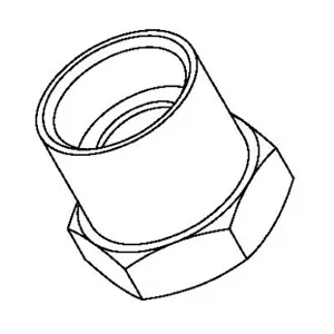 T&S 016281-25 Adapter, 7/8-20 UN Female x 3/4-14 UN Female | AP8JRC