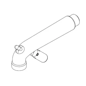 T&S 016450-40 Spout Assembly, Polished Chrome, With Bottom Mount, Clevis, Roll Pin | AP8JUN