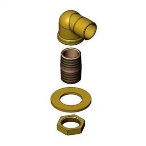 T&S 016876-45K Inlet Elbow Kit, Sweat Fitting, 1/2 Inch | AP8JZF