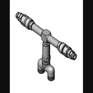 T&S 017212-40 Y Fitting And VB Swivel Tee, With 2 Vacuum Breakers | AP8KEB