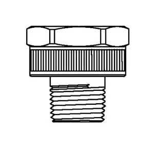 T&S 017575-25 Adapter, 3/8 Inch NPT Male x 3/4 Inch GH Female Threads | AP8KKJ