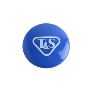 T&S 018506-19NS Snap-In Index Button, Medium-Blue, Logo | CE4ZMM