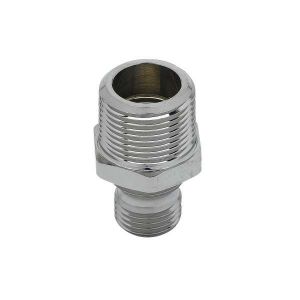 T&S 057A Adapter, 3/4 Inch NPT Male x 3/4-14UN Male, Chrome-Plated Brass | AQ3DJK