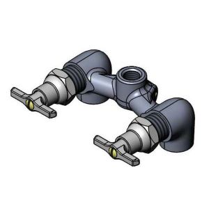 T&S 0RK1 Mixing Control Valve, 1/2 Inch NPT Bottom Inlets And 3/8 Inch NPT Top Outlet | AQ4JJG