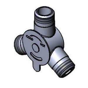 T&S 5EF-0006 Manual Mixing Valve, 1/2 Inch NPSM Inlets And Outlet, Inlet Check Valves | AU2MVU