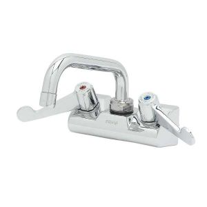 T&S 5F-4WWX06 Faucet, 4 Inch, Wall Mt., With 6 Inch Swing Nozzle, 4 Inch Wrist Handles | AU2NAM