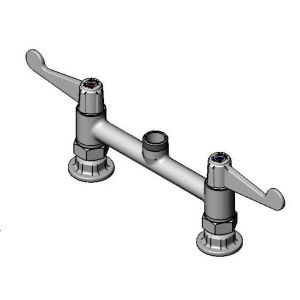 T&S 5F-8DWS00 Faucet, 8 Inch, Deck Mt., 4 Inch Handles, Swivel Outlet, Less Nozzle | AU2NCA