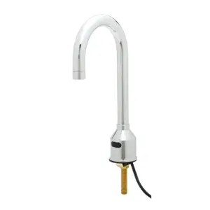 T&S 5EF-1D-DG Sensor Faucet, Deck Mt., Single Hole, Rigid Gooseneck, AC/DC Module, Mixing Tee | AU2MVX