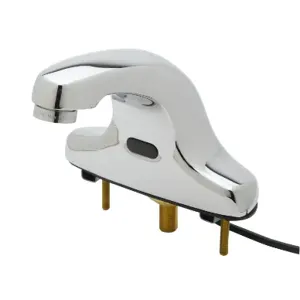 T&S 5EF-2D-DS-TMV Sensor Faucet, 4 Inch Deck Mt., 5 Inch Cast Spout, AC/DC Control Module, TMV | AU2MWU