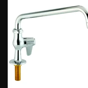 T&S 5F-1SLX18 Faucet, Single Hole, 18 Inch Swing Nozzle, Laminar Outlet, Lever Handles | AU2MXH