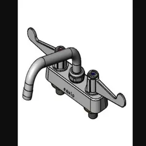 T&S 5F-4CWX06 Workboard Faucet, 4 Inch, Deck Mt., With 6 Inch Swing Nozzle | AU2MYN